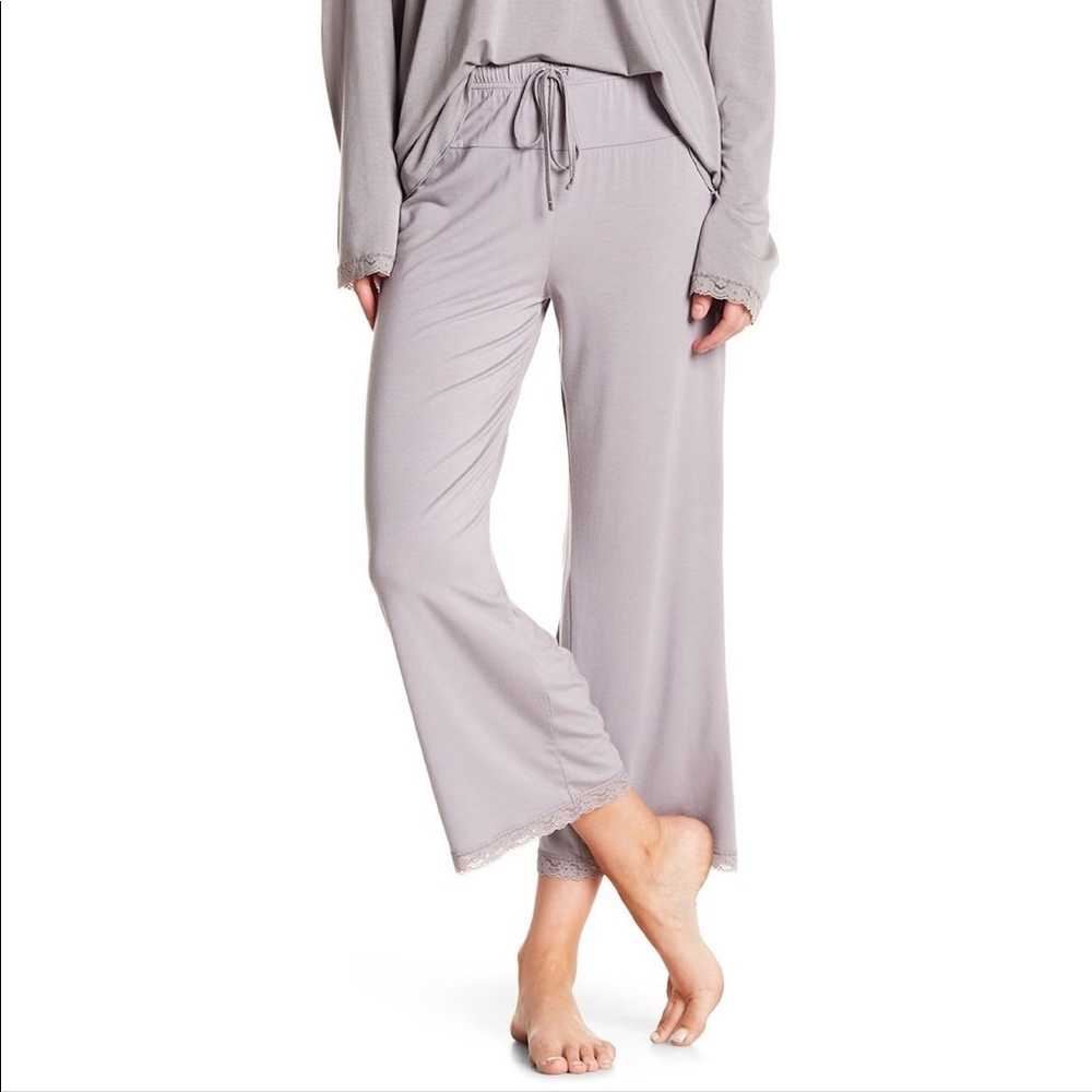 NWT Barefoot Dreams luxe milk jersey classic pant in pewter size S